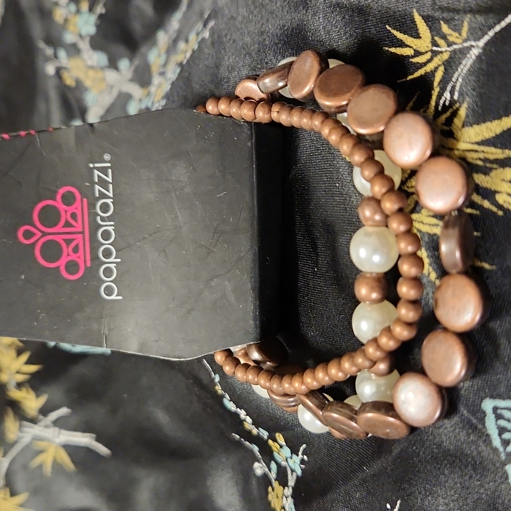 Paparazzi Copper & Pearl Bracelets